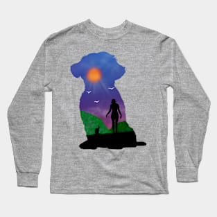 My dog and I into the sunset Long Sleeve T-Shirt